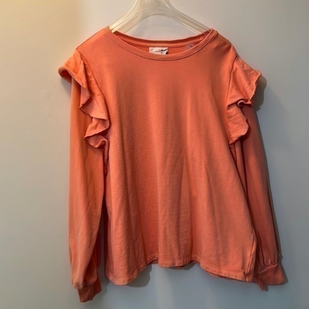 Universal thread, extra large sweater with ruffle… - image 1